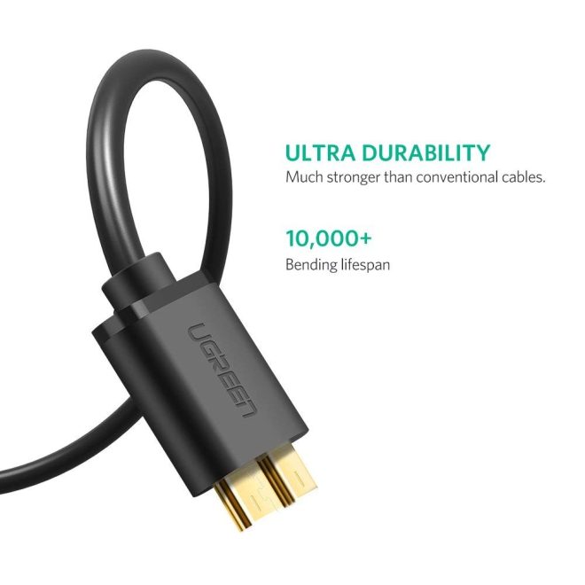 UGREEN USB 3.0 A Male to Micro USB 3.0 Male Cable – Black – 1M