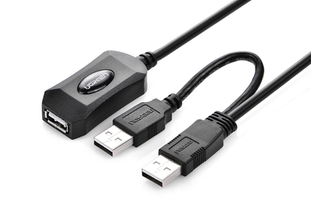 UGREEN USB 2.0 Active Extension Cable with USB Power – 5M