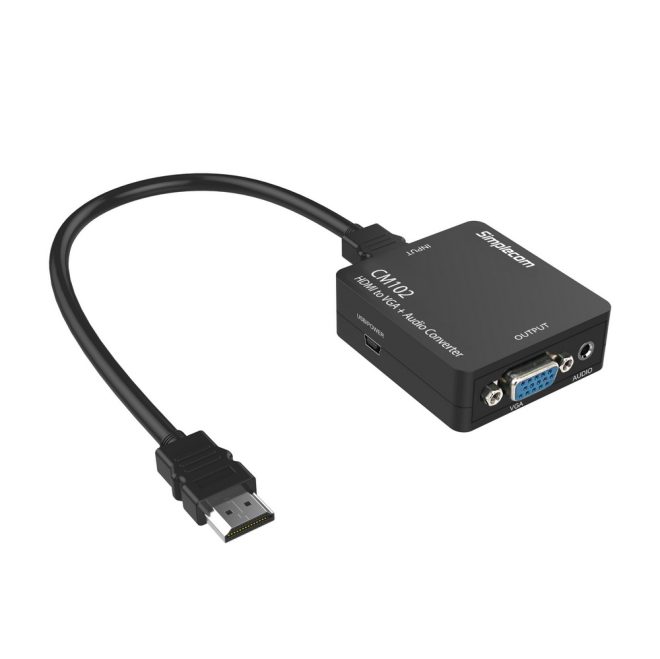 CM102 HDMI to VGA + Audio 3.5mm Stereo Converter