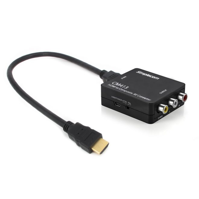 CM413 HDMI to Composite AV CVBS 3RCA Video Converter 1080p Downscaling