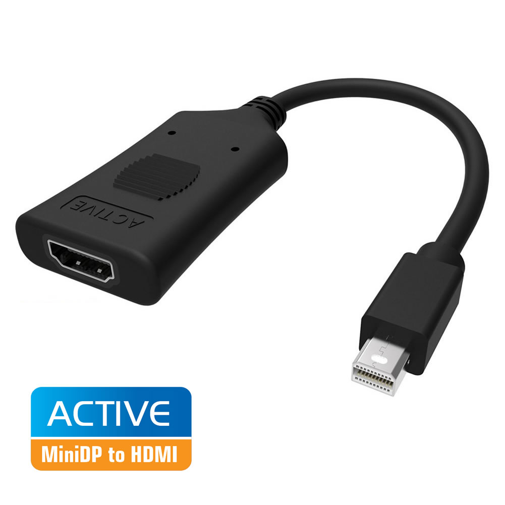 DA101 Active MiniDP to HDMI Adapter 4K UHD (Thunderbolt and Eyefinity Compatible)