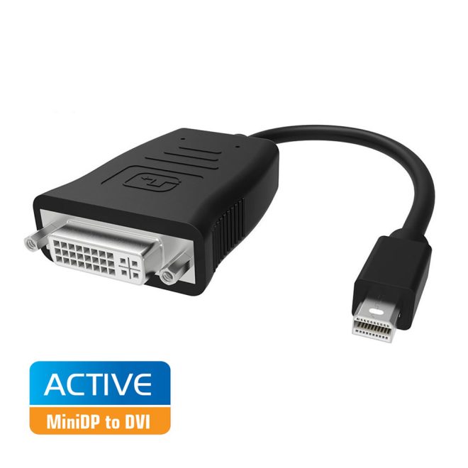 DA102 Active MiniDP to DVI Adapter 4K UHD (Thunderbolt and Eyefinity Compatible)