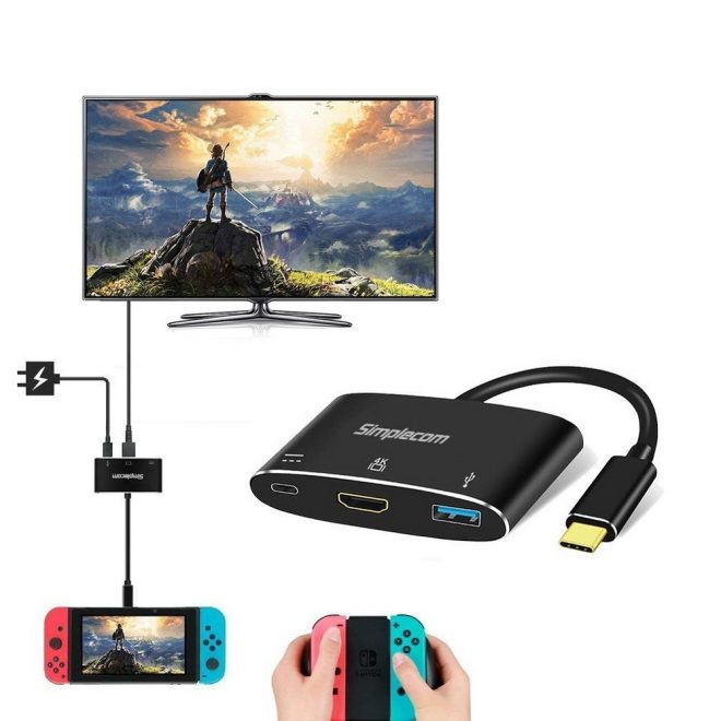DA310 USB 3.1 Type C to HDMI USB 3.0 Adapter with PD Charging (Support DP Alt Mode and Nintendo Switch)