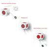 ALLOCACOC POWERCUBE Extended Boston Red 5 Outlets with CABLE – 1.5m