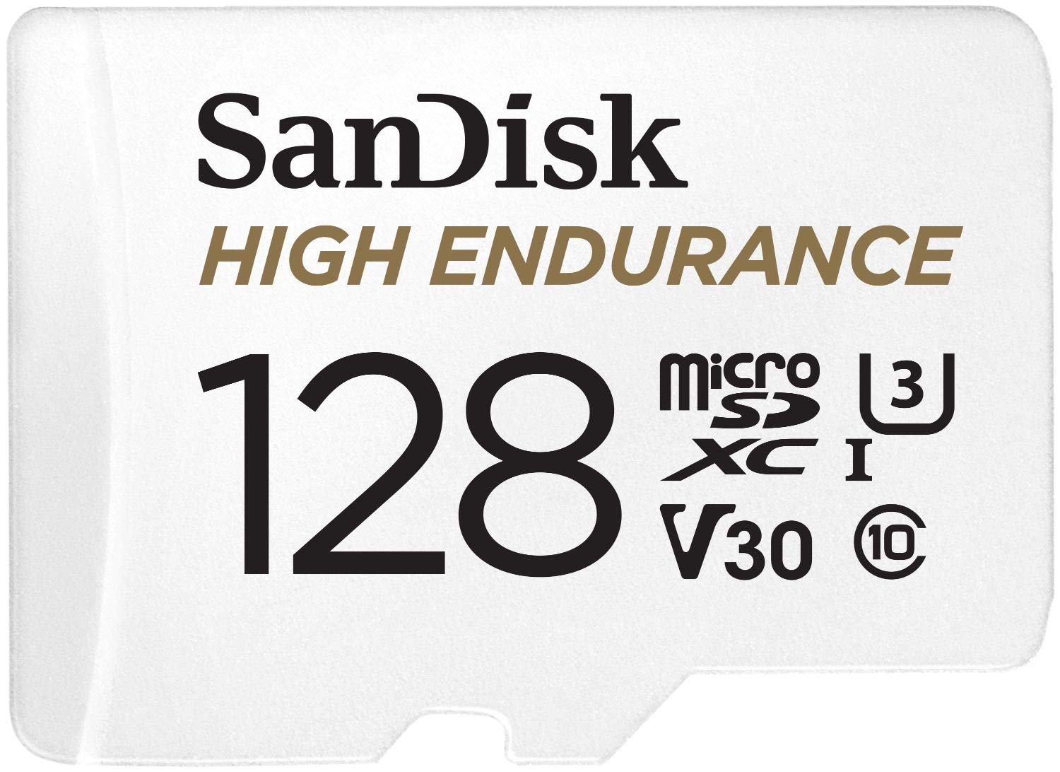 SANDISK HIGH ENDURANCE MICROSDHC CARD SQQNR UHS-I C10 U3 V30 100MB/S R 40MB/S W SD ADAPTOR SDSQQNR–GN6IA – 128GB