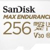 Sandisk Max Endurance Microsdhc Card SQQVR (15 000 HRS) UHS-I C10 U3 V30 100MB/S R 40MB/S W SD Adaptor SDSQQVR-GN6IA – 256GB