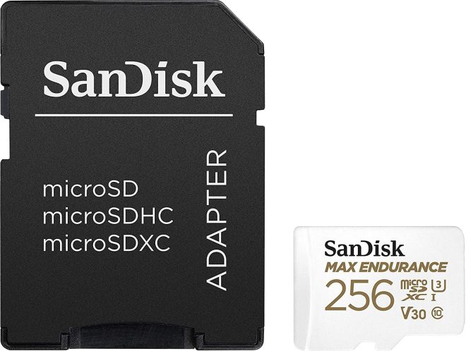 Sandisk Max Endurance Microsdhc Card SQQVR (15 000 HRS) UHS-I C10 U3 V30 100MB/S R 40MB/S W SD Adaptor SDSQQVR-GN6IA – 256GB