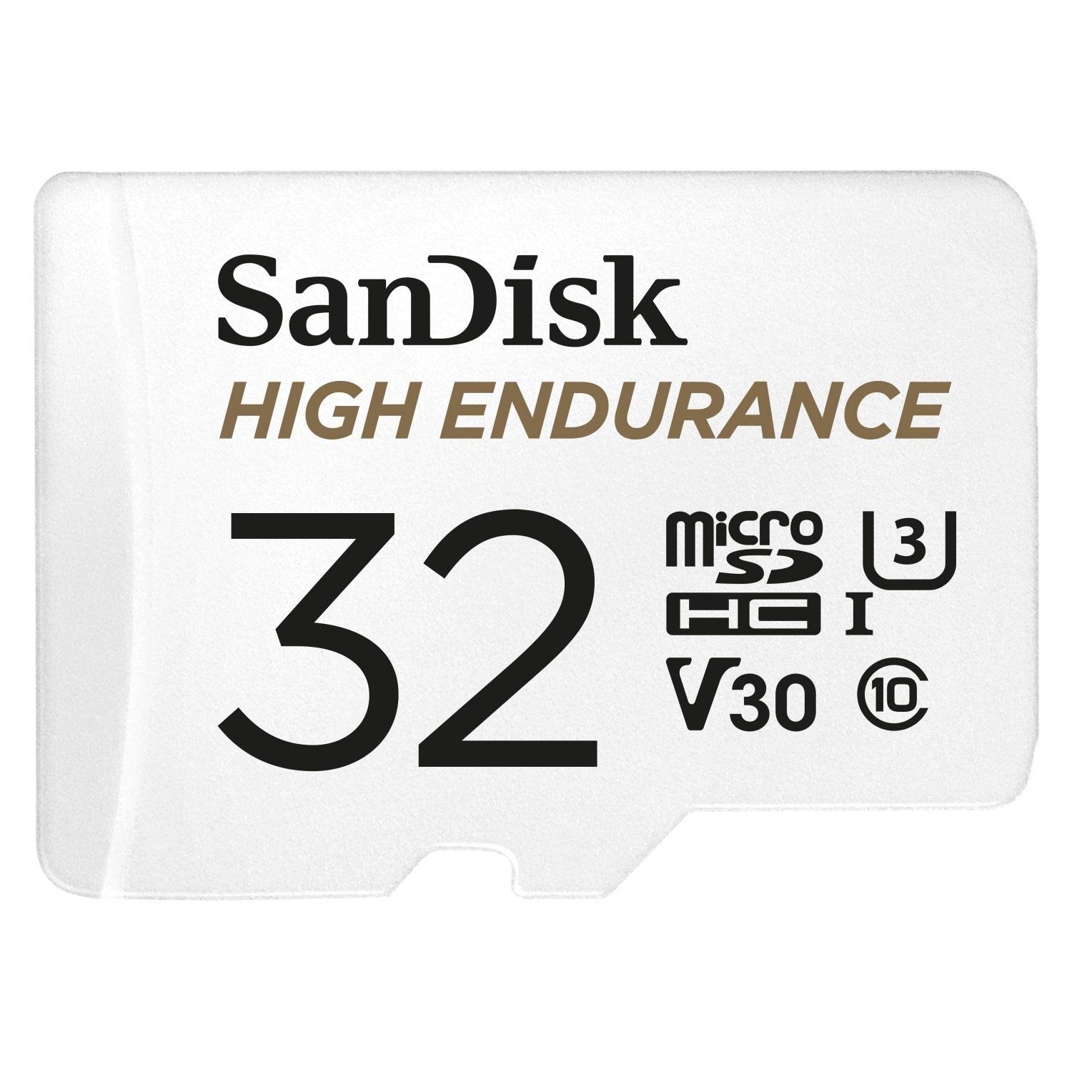 SANDISK HIGH ENDURANCE MICROSDHC CARD SQQNR UHS-I C10 U3 V30 100MB/S R 40MB/S W SD ADAPTOR SDSQQNR–GN6IA – 32GB