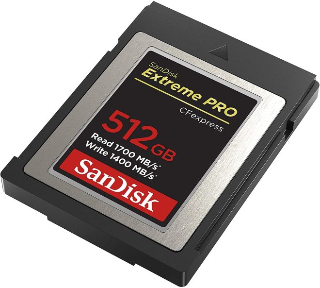 SanDisk 512GB Extreme PRO CFexpress Card Type B – SDCFE-512G-GN4NN READ 1700 MB/S WRITE 1400MB/S