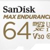 Sandisk Max Endurance Microsdhc Card SQQVR (15 000 HRS) UHS-I C10 U3 V30 100MB/S R 40MB/S W SD Adaptor SDSQQVR-GN6IA – 64GB