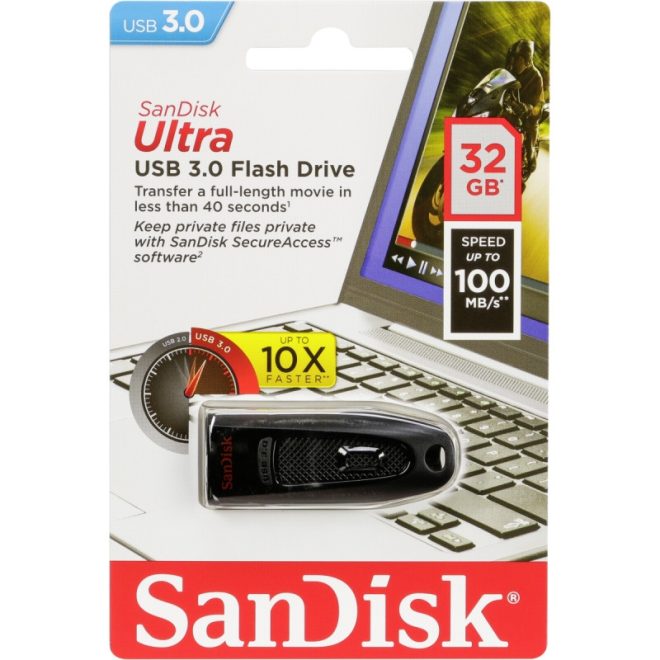 SanDisk Ultra CZ48 USB 3.0 Flash Drive (SDCZ48) – 32GB