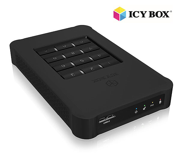 ICY BOX USB 3.0 Keypad encrypted enclosure for 2.5″ SATA SSD/HDD  (IB-289U3)