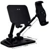 Universal and Adjustable Double Arm Stand Holder – Black