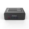 SD352 USB 3.0 to Dual SATA Aluminium Docking Station with 3-Port Hub and 1 Port 2.1A USB Charger