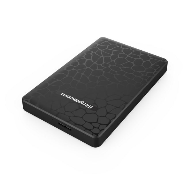 Simplecom SE101 Compact Tool-Free 2.5” SATA to USB 3.0 HDD/SSD Enclosure – Black