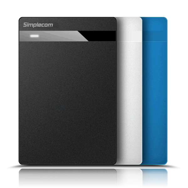 Simplecom SE203 Tool Free 2.5″ SATA HDD SSD to USB 3.0 Hard Drive Enclosure – Blue