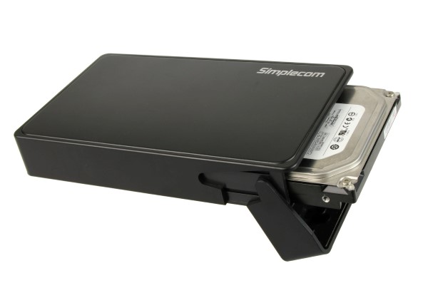 Simplecom SE325 Tool Free 3.5″ SATA HDD to USB 3.0 Hard Drive Enclosure – Black