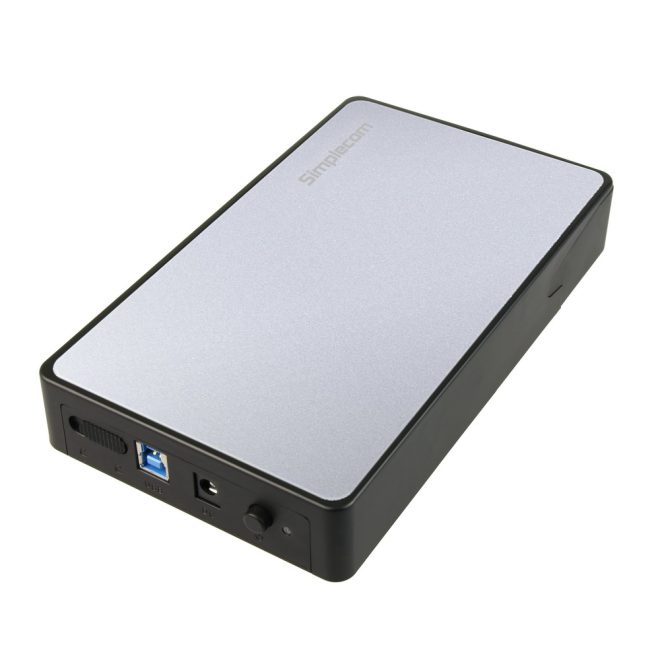Simplecom SE325 Tool Free 3.5″ SATA HDD to USB 3.0 Hard Drive Enclosure – Silver