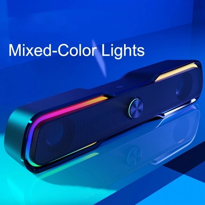DHE-6002 Wired Soundbar RGB Light Multimedia Speaker