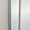 Beaded Framed Mirror – Free Standing 50cm x 170cm – Silver