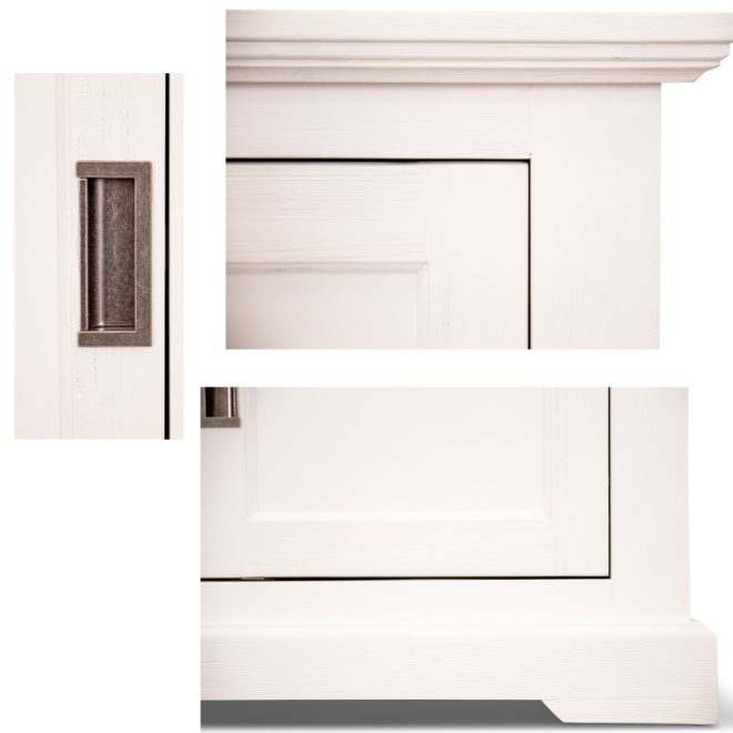 Laelia ETU Entertainment TV Unit Door Solid Acacia Wood Coastal – White – 160x45x60 cm