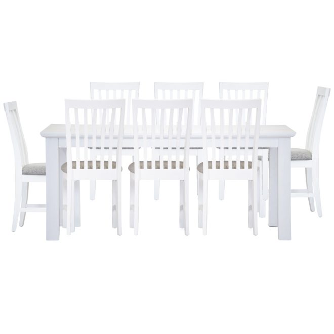 Laelia Dining Table Chair Acacia Wood Coastal Furniture – White – 9