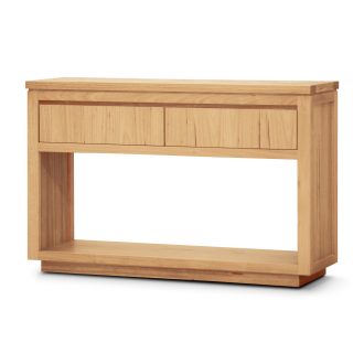 Console Hall Entry Table 119cm Parquet Top Solid Messmate Timber