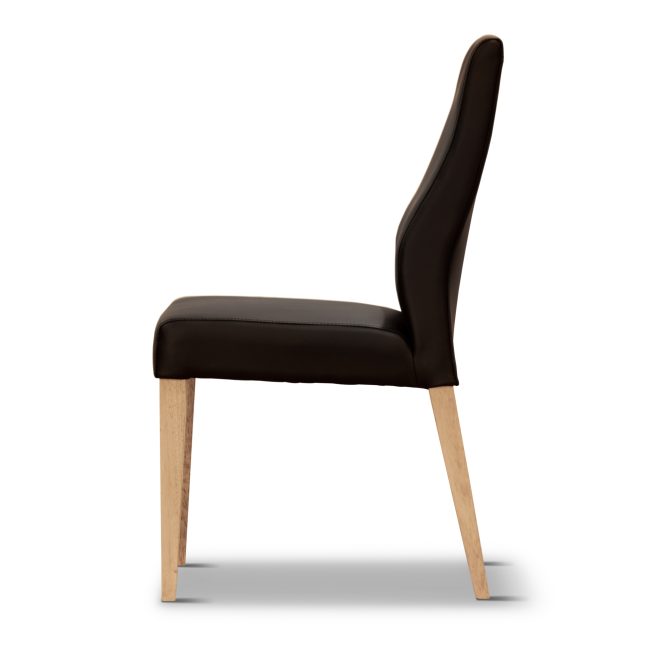 Rosemallow Dining Chair PU Leather Seat Solid Messmate Timber