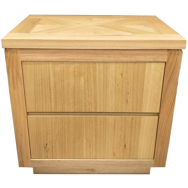 Rosemallow Bedside Table 2 Drawers Storage Cabinet Nightstand End Tables Timber – 1 x Bedside Table