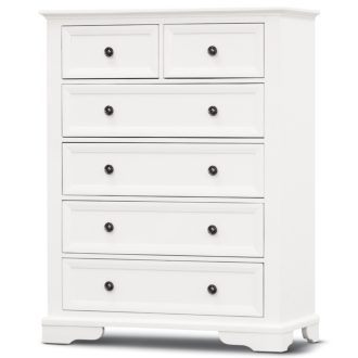 Hucclecote Bedside Table 3 Drawers Storage Cabinet Nightstand End Tables – White