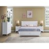 Wisteria Bed Frame Mattress Base Storage Drawer Timber Wood – White – QUEEN