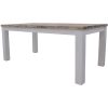 Plumeria Dining Set Table Chair Solid Acacia Wood – White Brush – 7