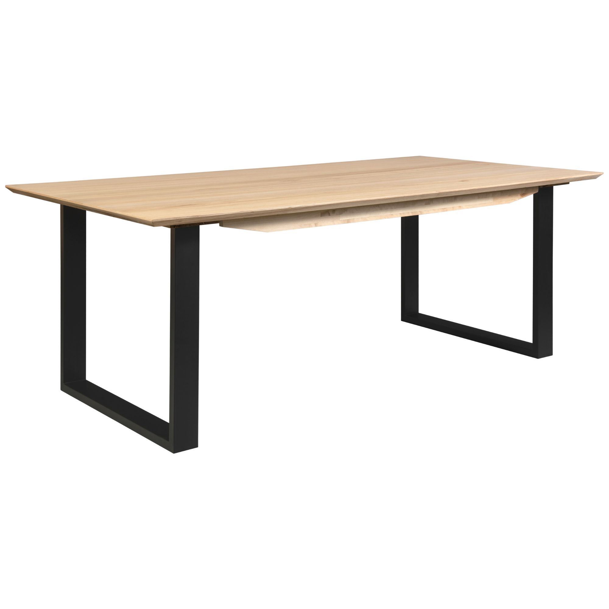 Aconite Dining Table Solid Messmate Timber Wood Black Metal Leg – Natural – 210x105x74 cm