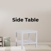 Jasmine Coffee Side Table Laptop Desk Bedside Sofa End Tables Mindi Wood – White