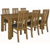 Birdsville Dining Set Table 6 PU Seat Chair Solid Mt Ash Wood – Brown – 7