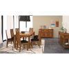 Birdsville Dining Set Table 6 PU Seat Chair Solid Mt Ash Wood – Brown – 7