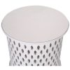 Pansy  Wooden Round Side Table Sofa End Tables – 50x50x50 cm, White