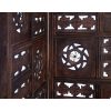 Circle Jali 4 Panel Room Divider Screen Privacy Shoji Timber Wood Stand – Burnt