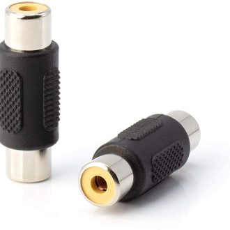 2x RCA Adapter Female to Female Coupler Extender Audio Video RCA Connectors