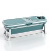 Foldable Massage Bathtub Portable Bath Tub with Drain for adult – 135x61x54 cm