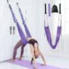 Fitness Yoga Strap Band Waist Trainer Leg Door Swing Adjustable Ballet Dancer – Purple