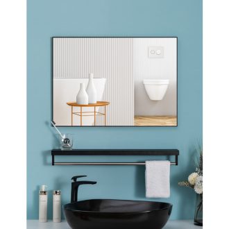 40x50cm Rectangle Wall Bathroom Mirror Bathroom Holder Vanity Mirror Corner Decorative Mirrors