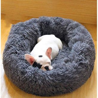 Soft Dog Bed Round Washable Plush Pet Kennel Cat Bed Mat Sofa