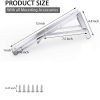 2PCS Steel Wall Mounted Folding Triangle Angle Shelf Support Bracket Rack – 12 Inch