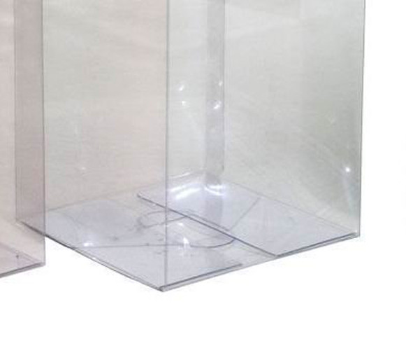 10 Pack of  12cm Square Cube Box – Bomboniere Exhibition Gift Product Showcase Clear Plastic Shop Display Storage Packaging Box – 12x12x12 cm