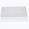 10 Pack of White Card Box – Clear Slide On Lid – Large Beauty Product Gift Giving Hamper Tray Merch Fashion Cake Sweets Xmas – 17x25x5 cm