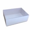 10 Pack of White Card Box – Clear Slide On Lid – Large Beauty Product Gift Giving Hamper Tray Merch Fashion Cake Sweets Xmas – 17x25x5 cm