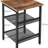 Side Table with 2 Mesh Shelves