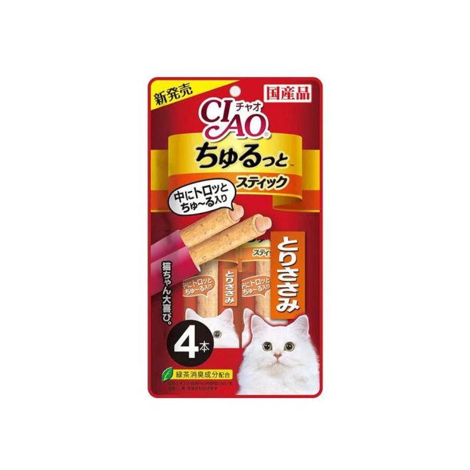Churu Rolls Cat Wet Treat Grilled Chicken Tender Flavour- 12G X 4  CS-124 X6