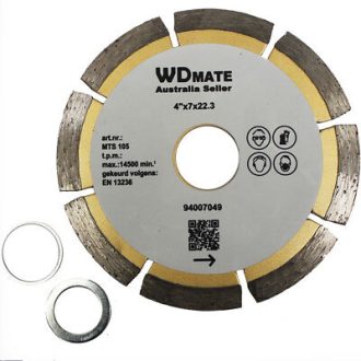 105mm Dry Diamond Cutting Disc 2.0*7mm 4.0″ Segment Saw Blade Wheel 22.3mm